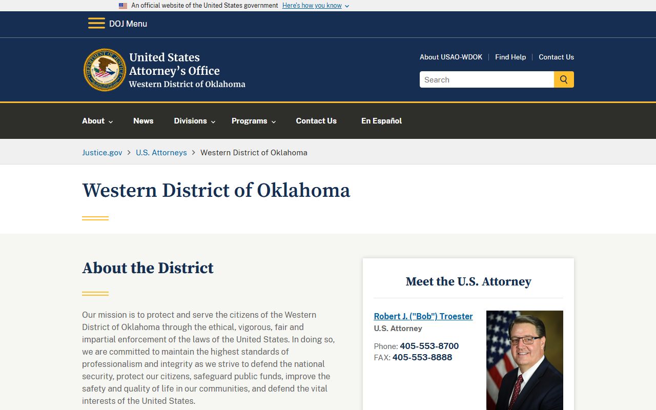 U.S. Attorney for the Western District of Oklahoma filing charges tied to Garfield County arrest records