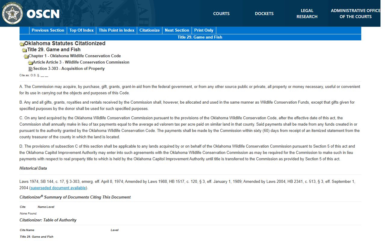 Oklahoma expungement statute 22 O.S. 18 affecting Garfield County court records
